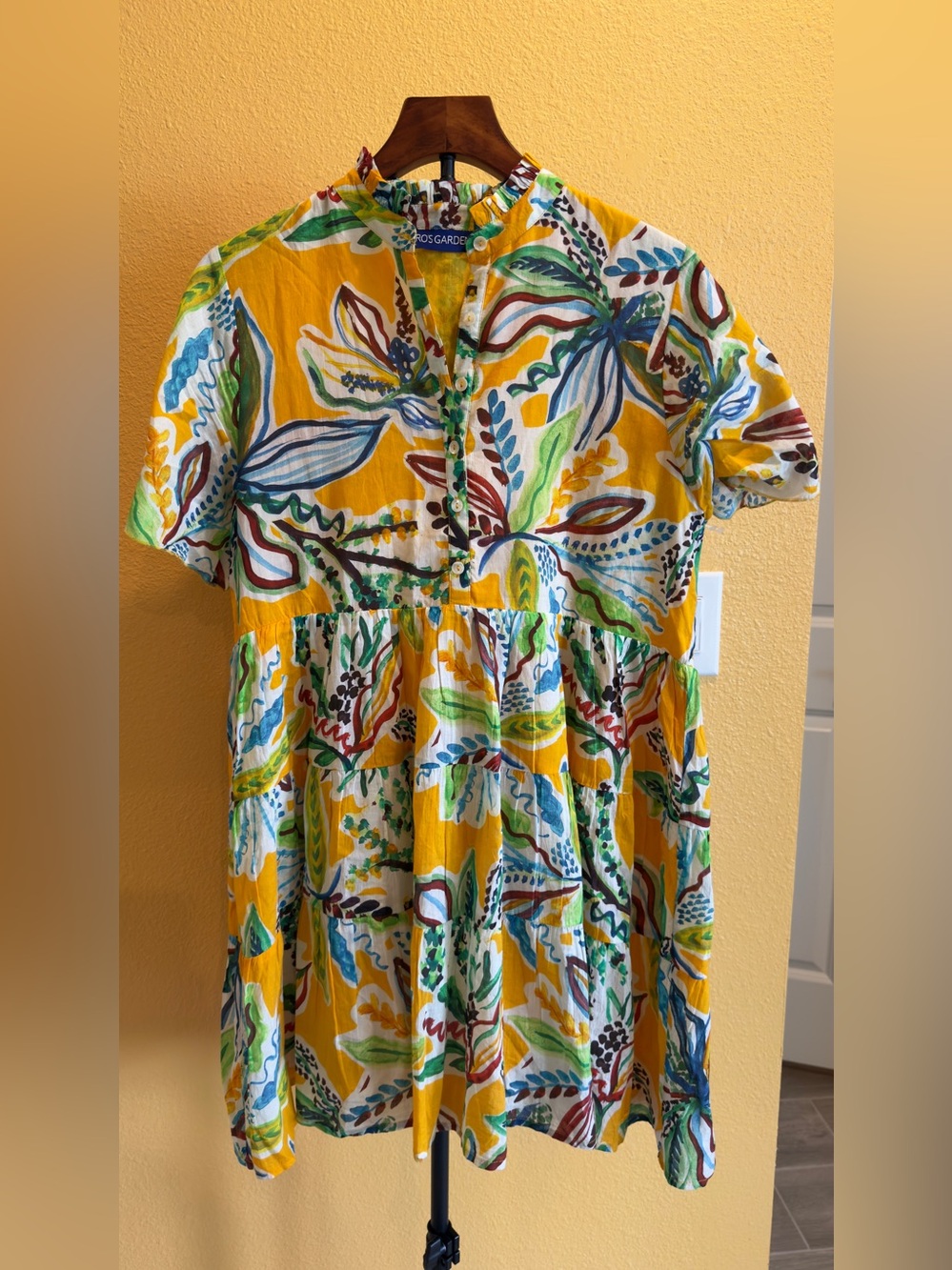 Ro’s Garden Orange Olinda Vibeka Dress Small EUC